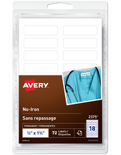  White No-Iron Fabric Labels