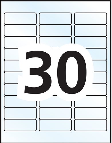 Avery&reg; Glossy Clear Rectangle Labels Template