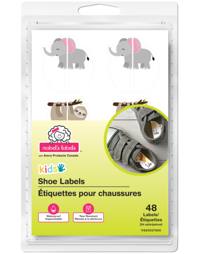 Avery® avec Mabel's Labels® Étiquettes pour chaussures - Créatures 1