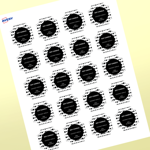 Professional Printed Scalloped Labels