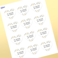 Professional Printed Heart Labels
