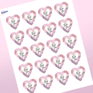 Professional Printed Heart Labels