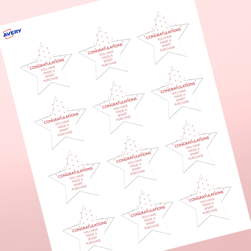 Professional Printed Star Labels