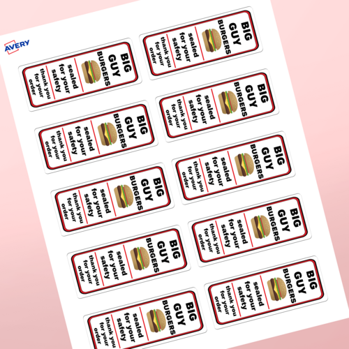 Professional Printed Rectangle Labels
