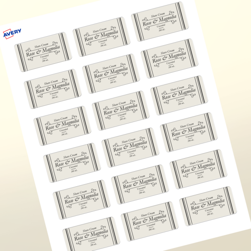 Professional Printed Rectangle Labels