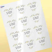 Professional Printed Heart Labels