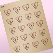 Professional Printed Heart Labels