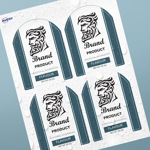 4-3/4 x 3-1/2 - Professional Printed Arched Labels - Removable Decal ...