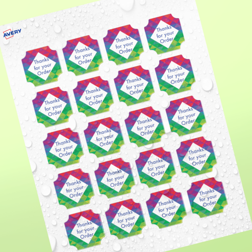 1-5/8 x 1-5/8 - Professional Printed Square Labels - Removable Decal ...