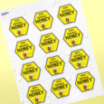 Étiquettes hexagonales