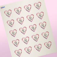 Professional Printed Heart Labels