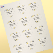 Professional Printed Heart Labels