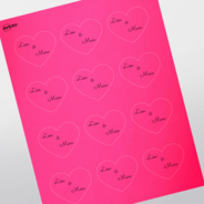 Professional Printed Heart Labels