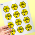 Professional Printed Hexagon Labels