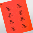 Professional Printed Scalloped Labels