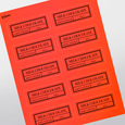 Professional Printed Rectangle Labels