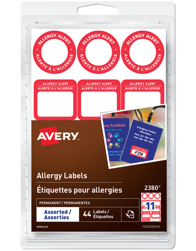 Write-On Allergy Alert Labels