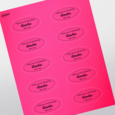 Professional Printed Oval Labels