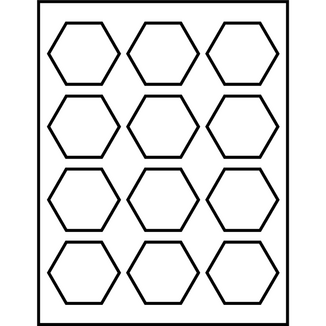 Avery étiquettes hexagonales gabarit
