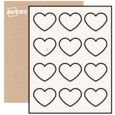 Heart Labels By The Sheet