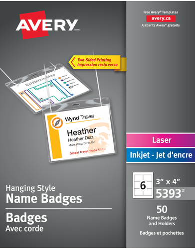 Avery® Hanging Name Badge kit