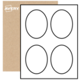 Oval Labels By The Sheet