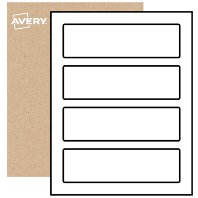 2 x 7 Blank Rectangle Labels, Print to the Edge | Avery