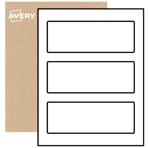 2-1/2 x 7 Blank Rectangle Labels, Print to the Edge | Avery