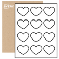 Heart Labels By The Sheet