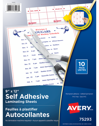  Self Adhesive Laminating Sheets
