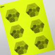 Étiquettes hexagonales