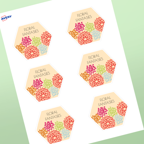 Étiquettes hexagonales