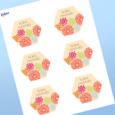 Étiquettes hexagonales