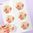 Étiquettes hexagonales