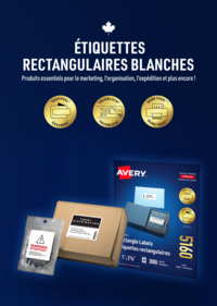 Étiquettes rectangulaires blanches