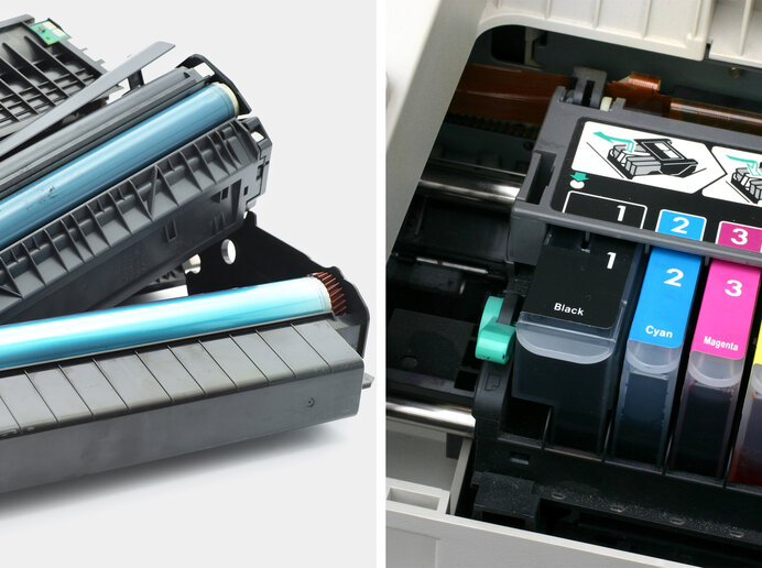 White Rectangle Labels for Different Types of Printers