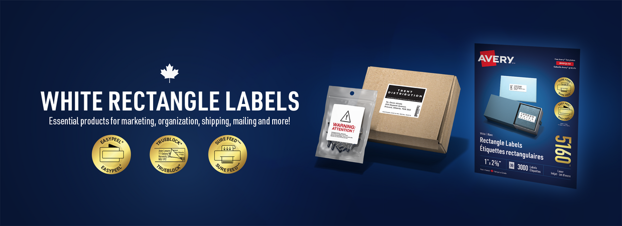 White Rectangle Labels