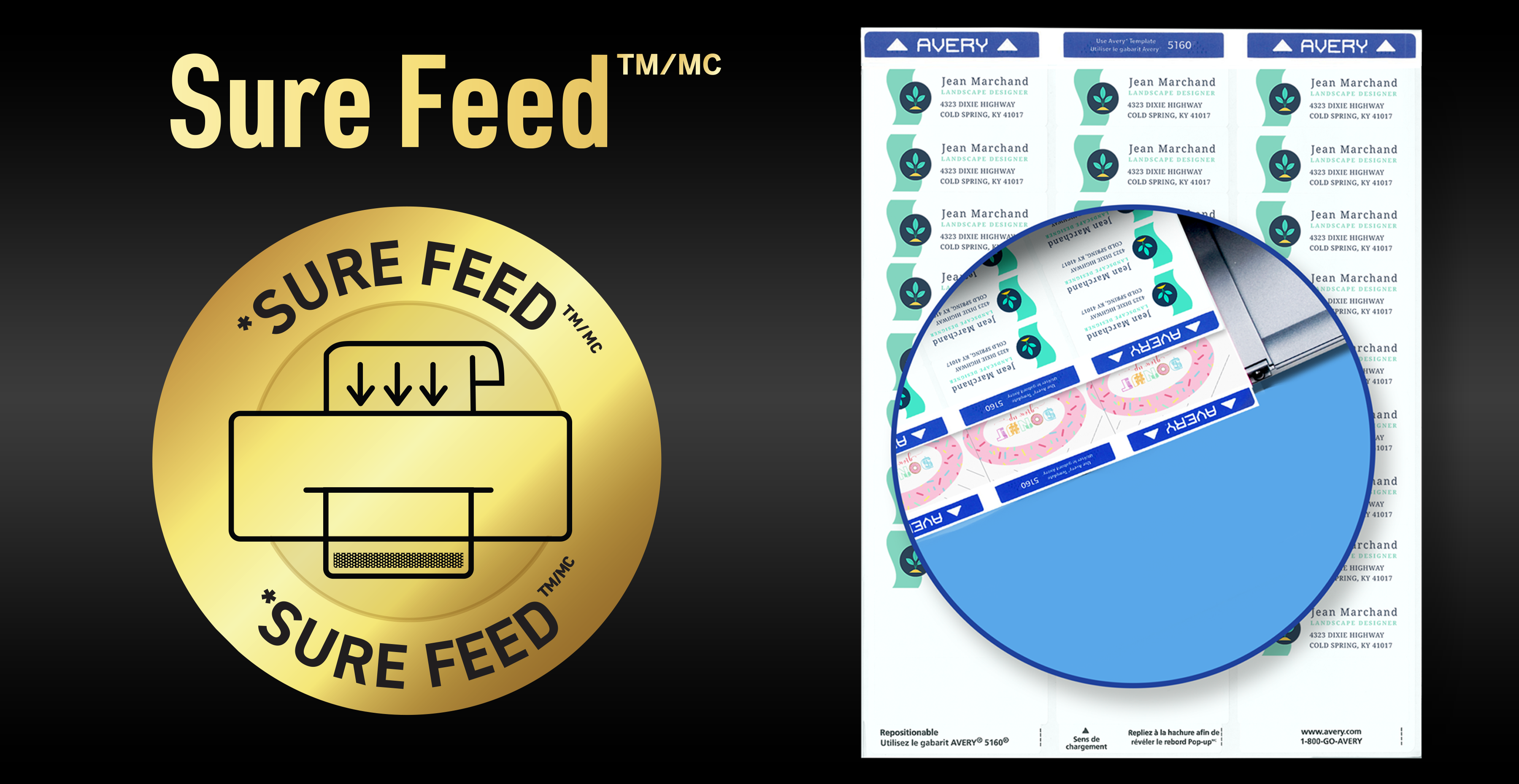 Avery Cards with Sure feed