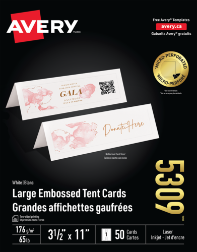Avery® Large Tent Cards 