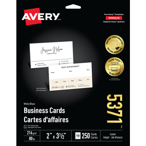 2" x 3-1/2" - Perforated Business Cards | Avery