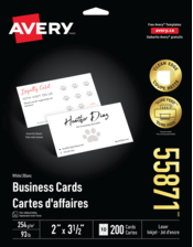  Business Cards with Sure Feed&trade; Technology