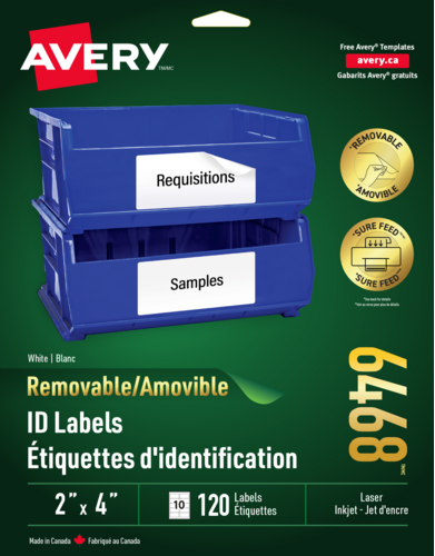 Avery® Étiquettes Polyvalentes Amovibles