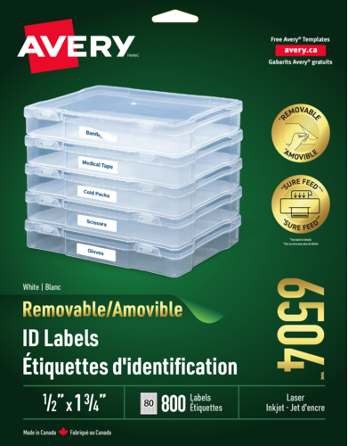 Avery® Removable ID Labels 