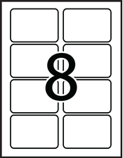 Matte White Rectangle Template