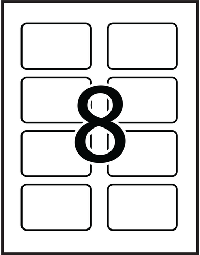 Matte White Rectangle Print-to-the-Edge Template