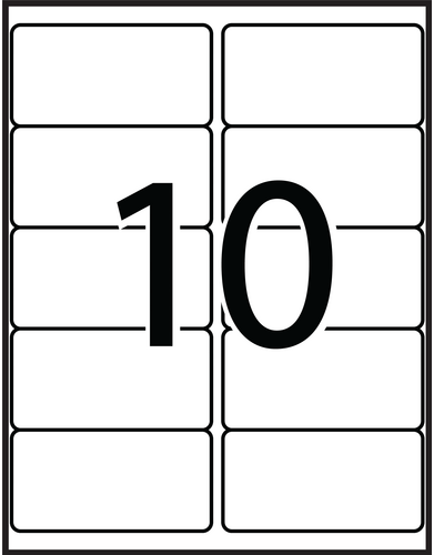 Glossy White Rectangle Template
