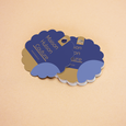 Professional Printed Round Scallop Hang Tag