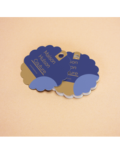 Professional Printed Round Scallop Hang Tag