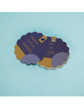 Professional Printed Round Scallop Hang Tag