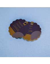 Professional Printed Round Scallop Hang Tag